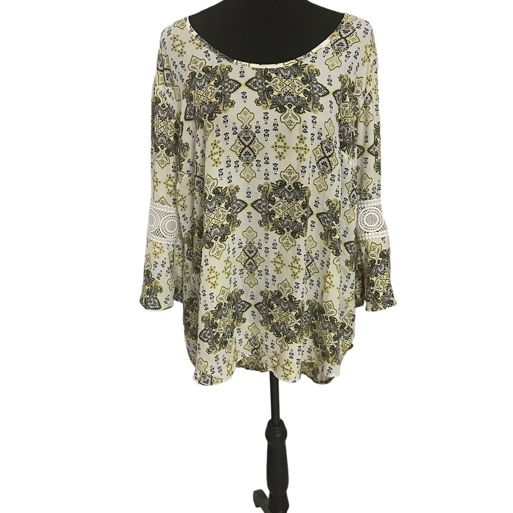 Cato Sheer Hi Low Blouse Womens Size XL